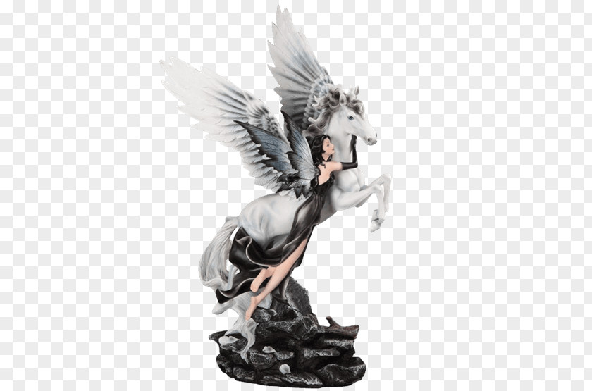 Pegasus Statue Figurine Fairy Winged Unicorn PNG
