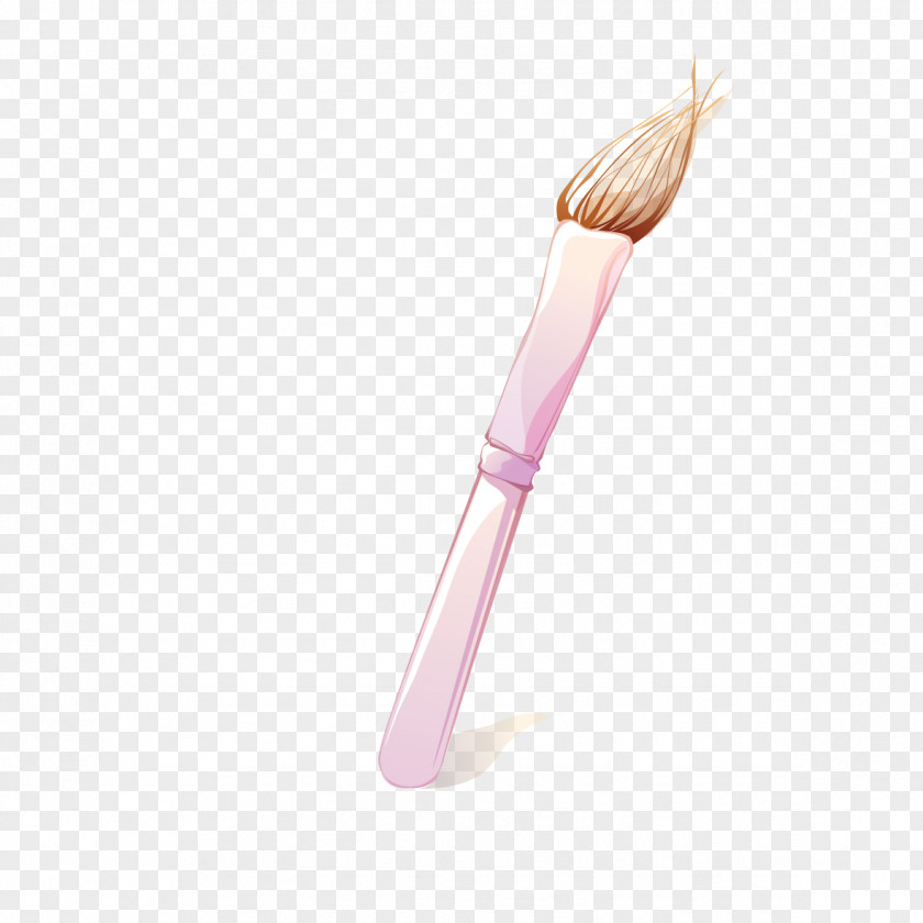 Pink Watercolor Pen Pattern Lip Balm Diary Lipstick Makeup Brush Clip Art PNG