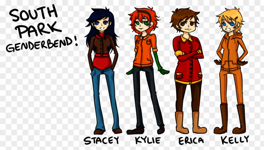 Kyle Broflovski Gender Bender Eric Cartman Fan Art Drawing PNG