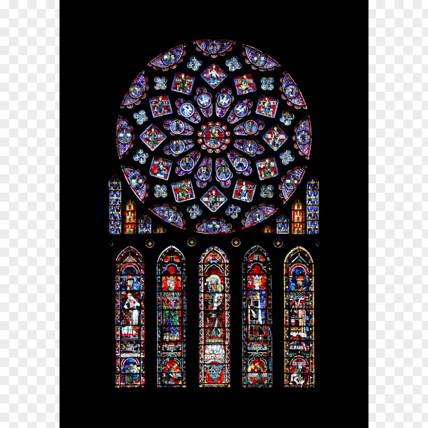 Stained Glass Chartres Cathedral Notre-Dame De Paris Amiens Reims Gothic Architecture PNG