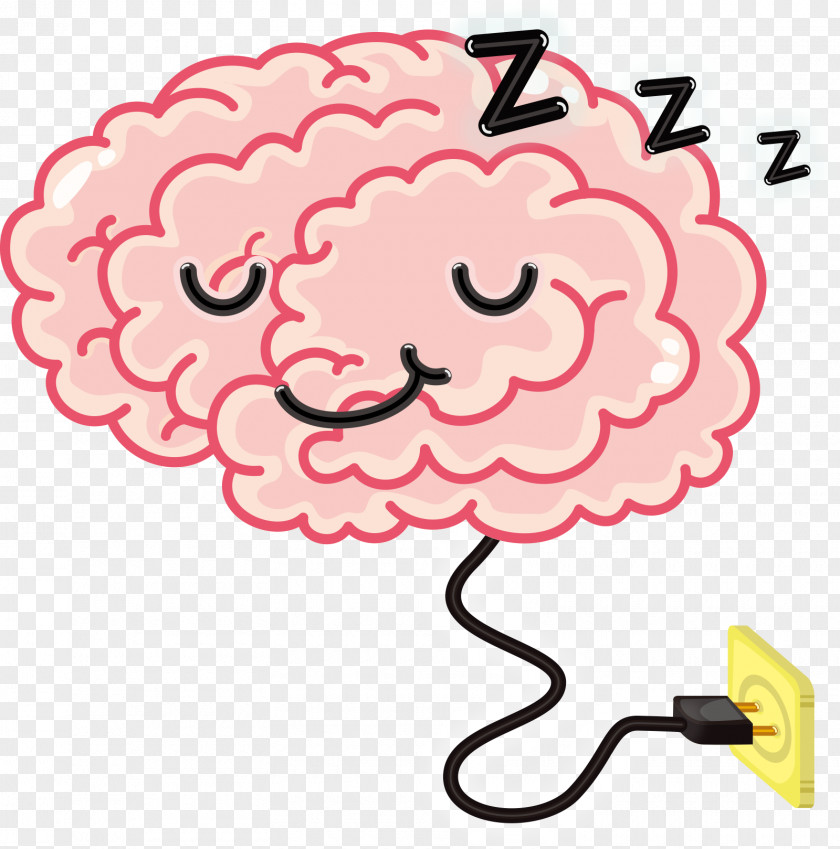 Vector Brain Charge Cartoon Sleep Clip Art PNG