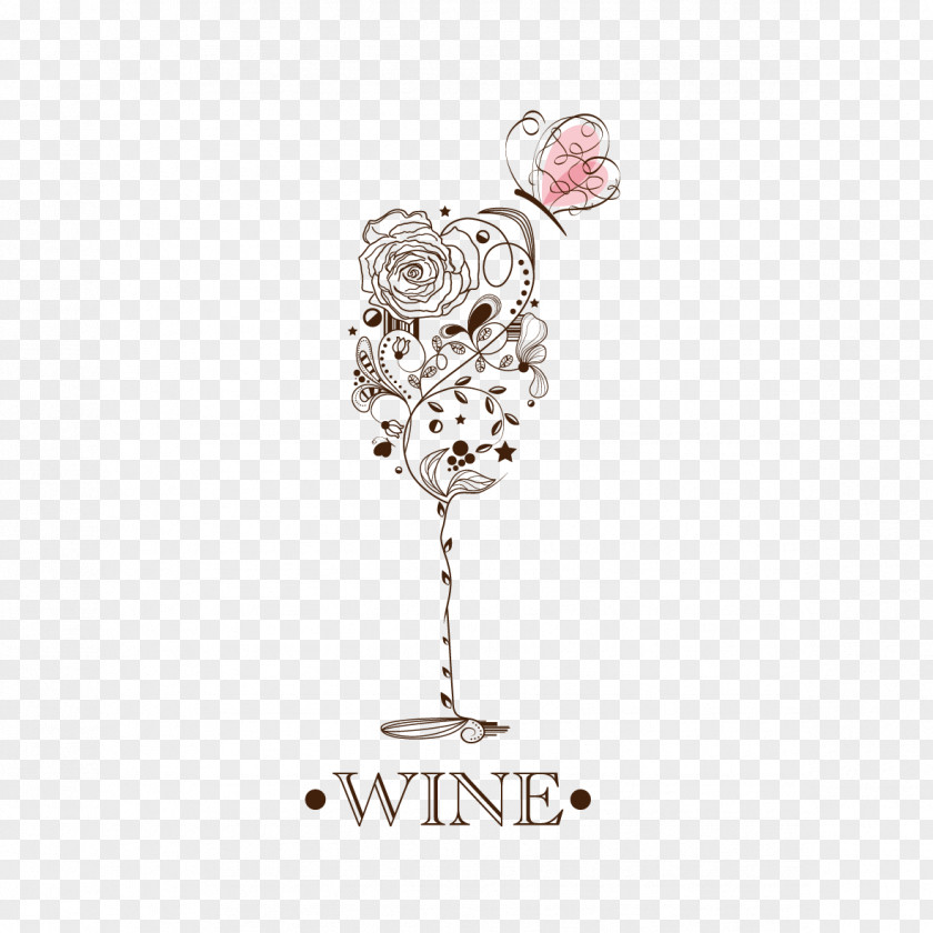 Pattern Glass Wine Tasting Sommelier List PNG