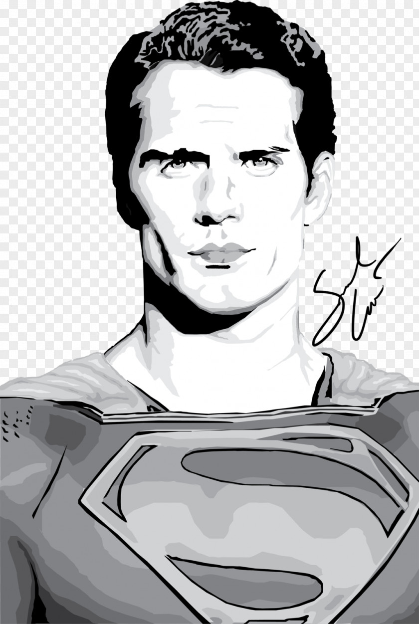 Superman Henry Cavill Drawing Sketch PNG