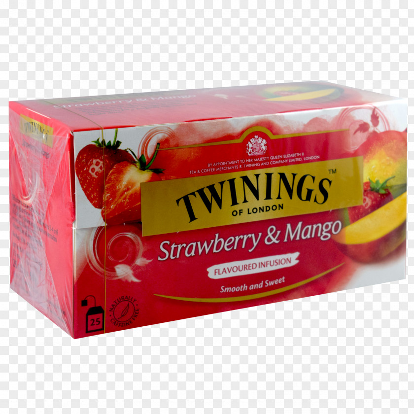 Tea English Breakfast Strawberry Flavor Twinings PNG