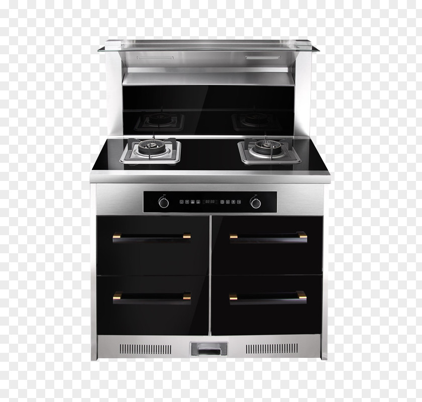 Intelligent Integrated Kitchen Gas Stove Oven Small Appliance Drawer PNG