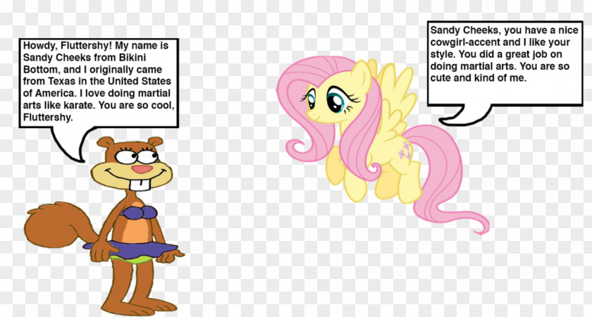 Sandy Cheeks Horse Fluttershy Art Squirrel PNG