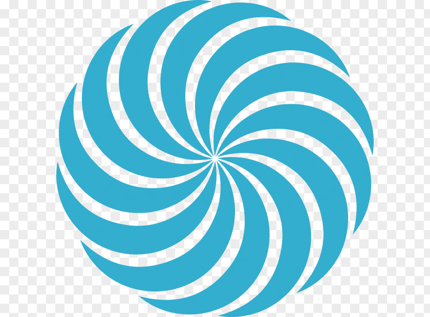 Spinning Turquoise Teal Circle Spiral Point PNG
