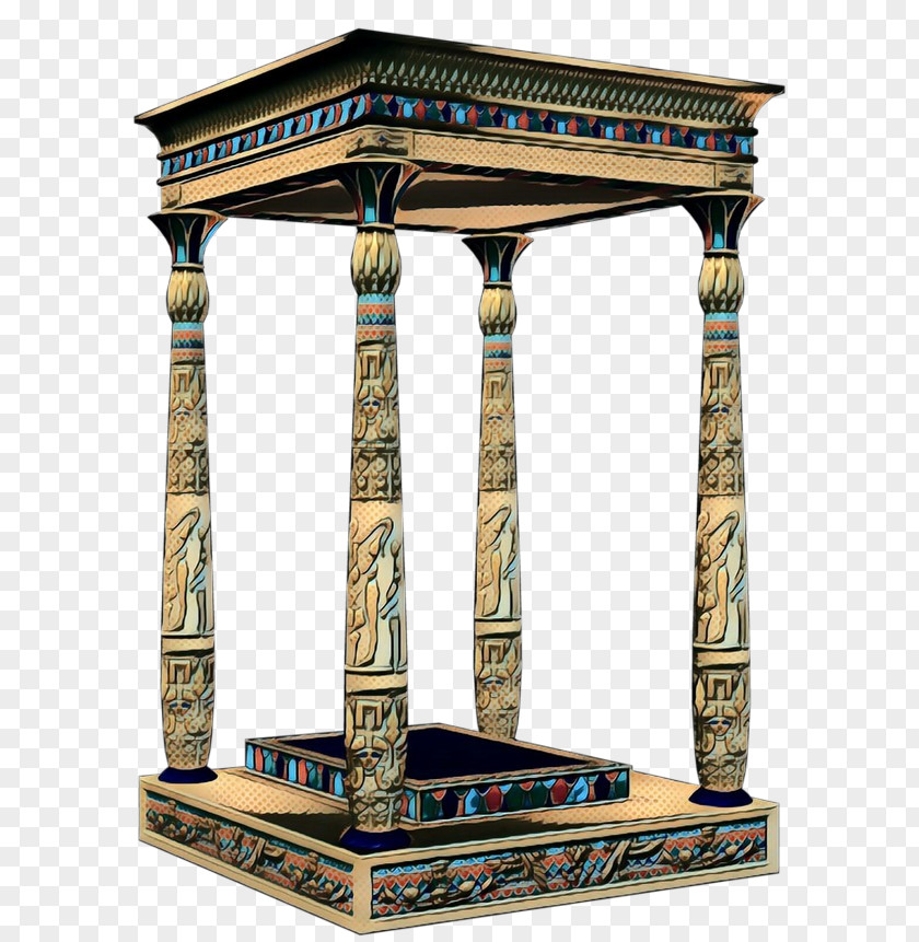 Stone Carving Pedestal Furniture Table End Column PNG