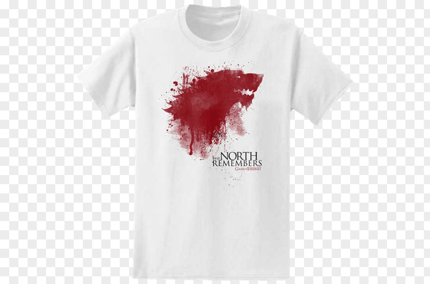 T-shirt The North Remembers Winter Is Coming House Stark Jon Snow PNG