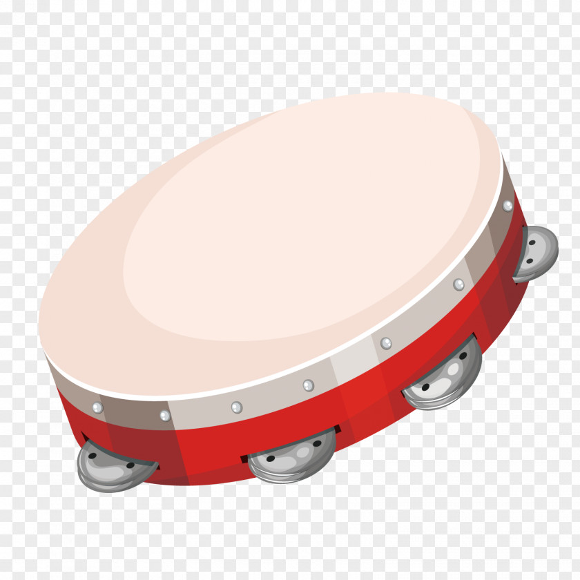 Vector Hit Drums Tambourine Pandeiro Musical Instrument Illustration PNG