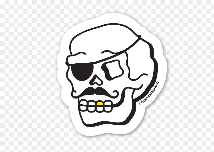 Calavera Pirata Bumper Sticker Decal Label Die Cutting PNG