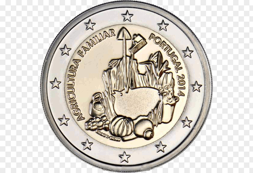 Coin Portugal 2 Euro Commemorative Coins Portuguese PNG