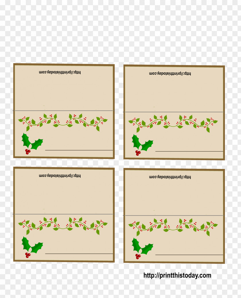 PLACES Place Cards Christmas Decoration Holiday Gift PNG