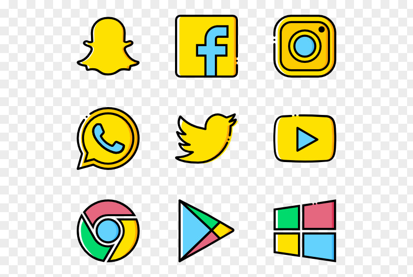 Social Media Clip Art Yellow PNG