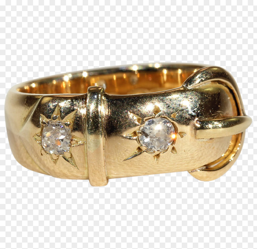 Vintage Gold Jewellery Ring Diamond Hallmark PNG