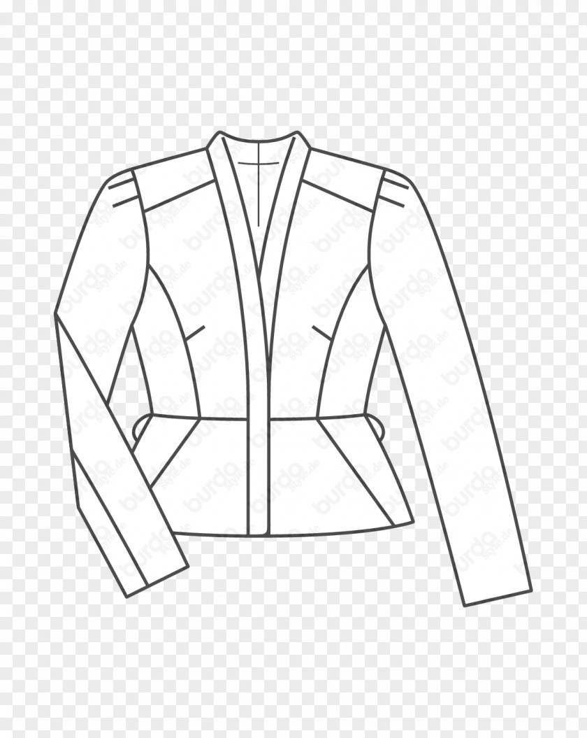 Blazer Fashion Burda Style Sleeve Pattern PNG