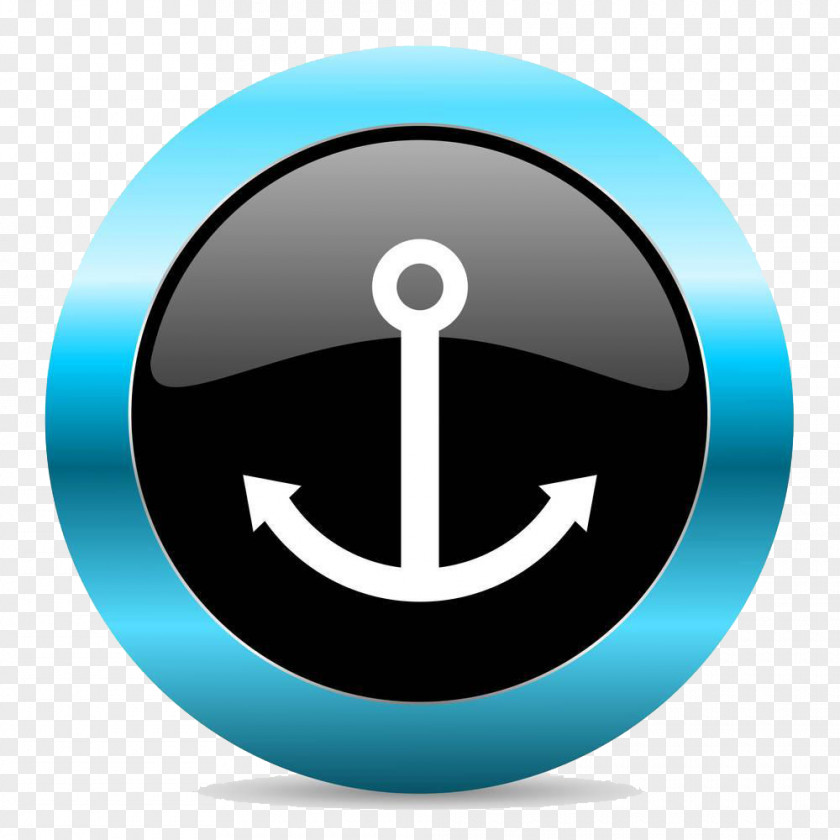 Blue Gloss Anchor Stock Photography Clip Art PNG