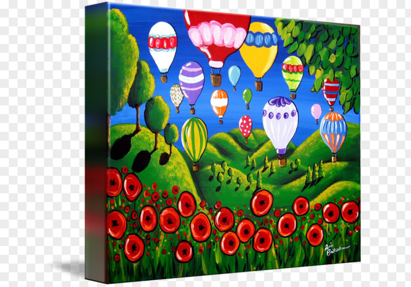 Flower Poppy Gallery Wrap Canvas PNG