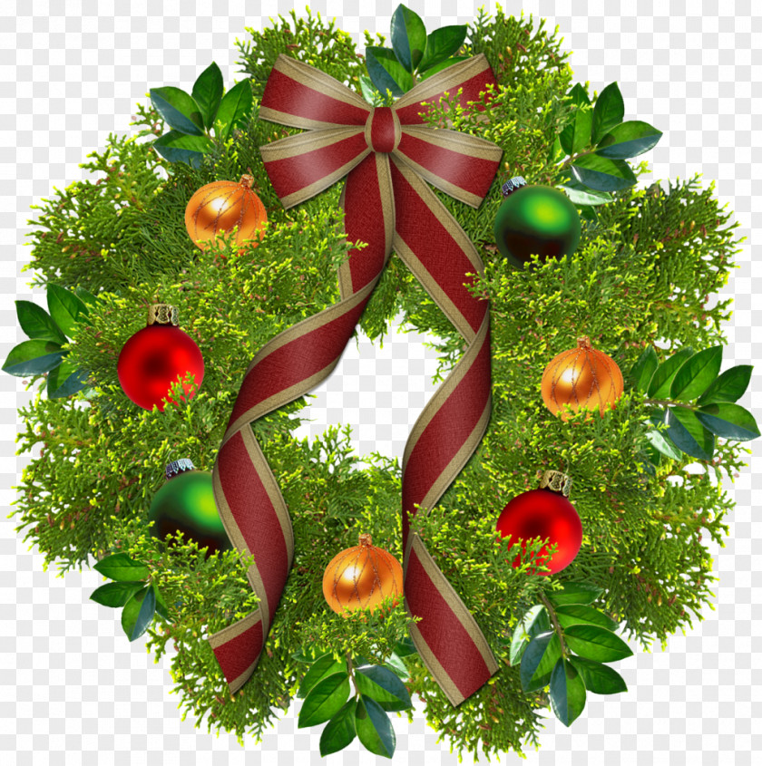 Garland Wreath Christmas Tree-topper Clip Art PNG