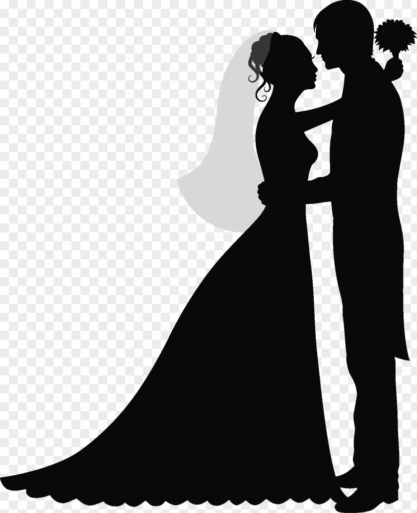 Bride Wedding Invitation Cake Silhouette Clip Art PNG