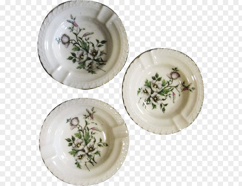 Hand-painted Flowers Decorated Tableware Platter Plate Saucer Bowl PNG