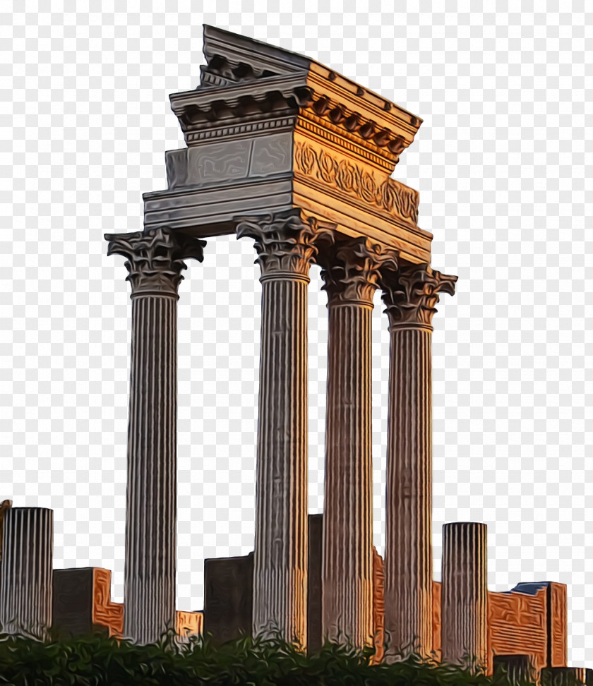 Roman Temple Ancient Rome National Historic Landmark Column Site PNG
