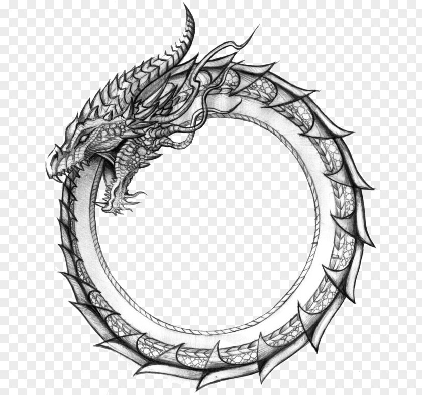 Snake Tattoo Ouroboros Dragon Symbol Jörmungandr PNG