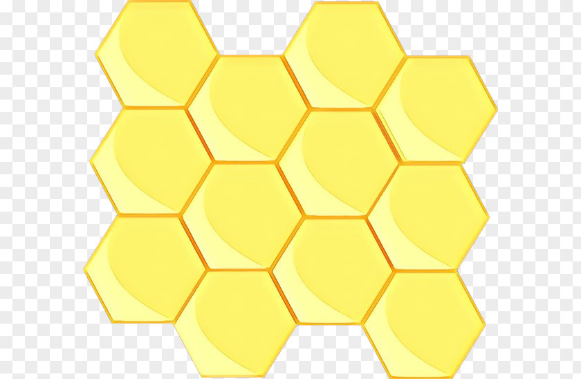 Yellow Pattern Symmetry Honeycomb Square PNG