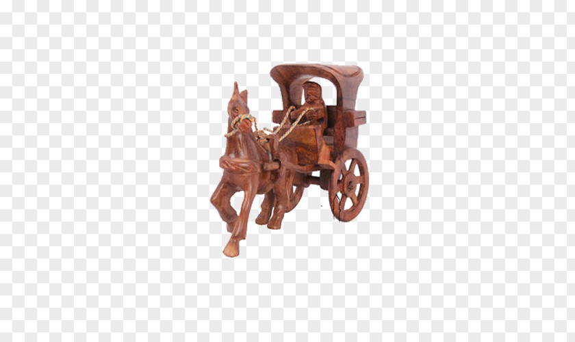 Ancient Chariot Model Pakistan Ornament Art Wood Carving Sculpture PNG