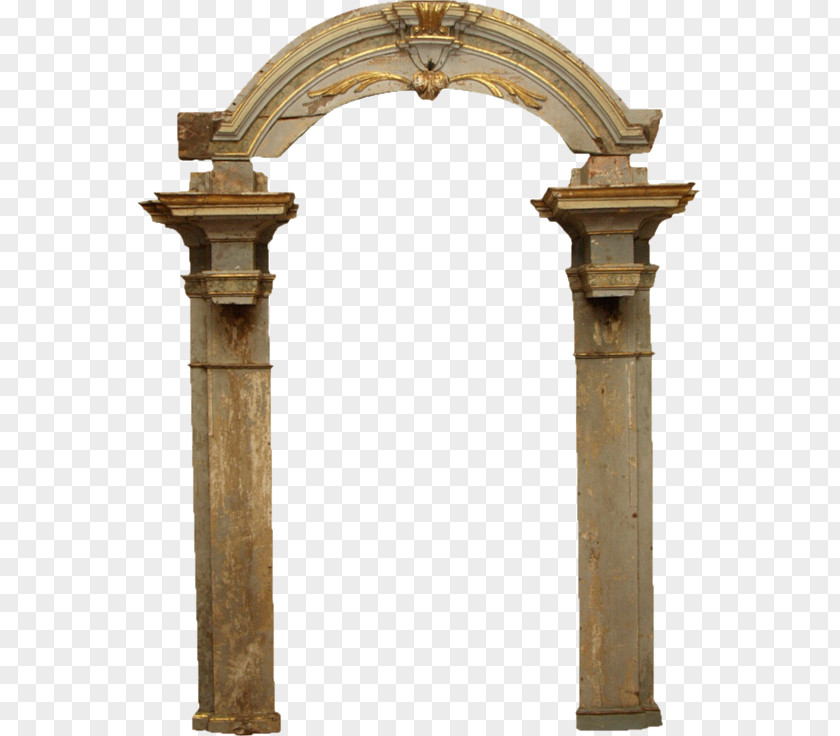 Europe And The United States Retro Stone Column Door Material To Avoid Window Arch PNG
