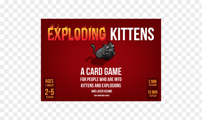 Kitten Exploding Kittens Playing Card Game PNG