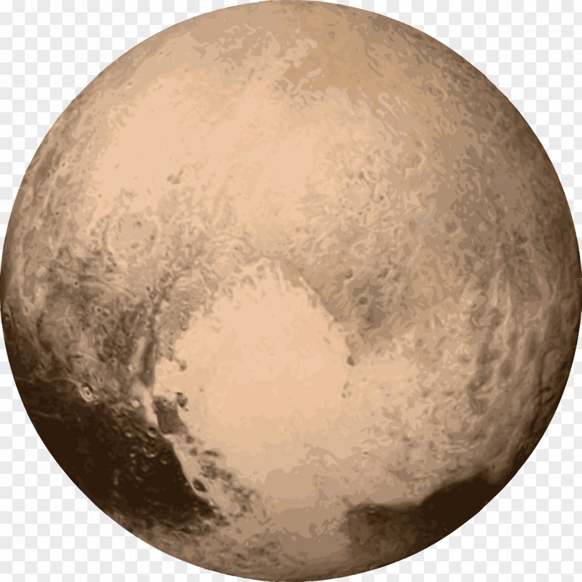 Pluto Cliparts New Horizons Pluto's Heart Charon Planet PNG