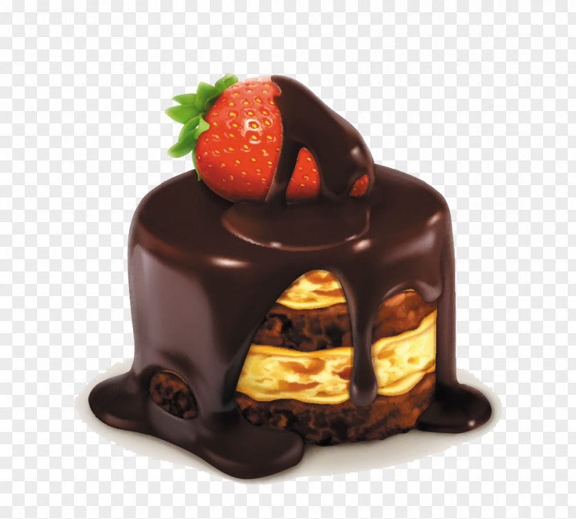 Strawberry Chocolate Cake Cupcake Cookie Swiss Roll Muffin PNG