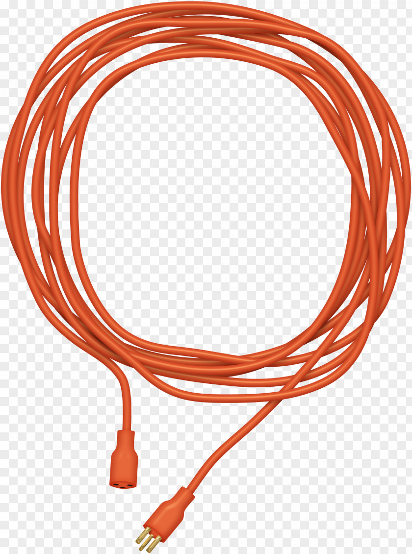 Wound Into A Circular Red Wire Extension Cord Electrical Cable Clip Art PNG