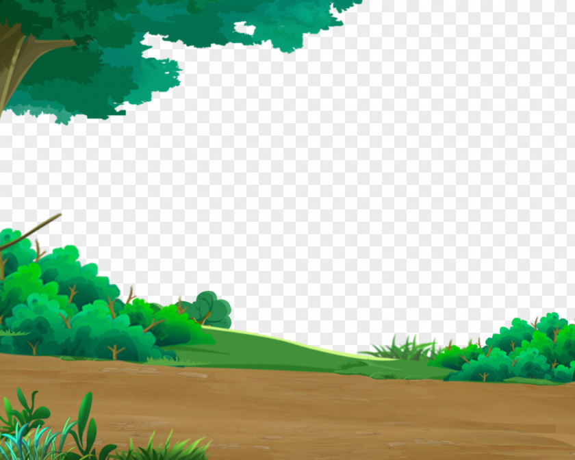 2017 Cartoon Lawn Road Drawing PNG