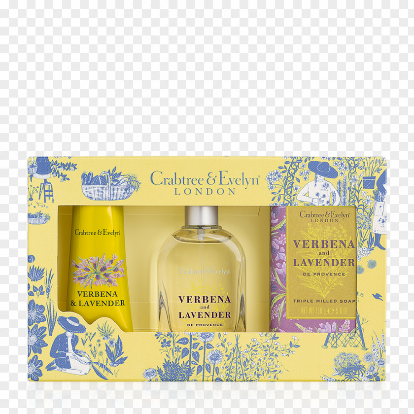 Gift Collection Crabtree & Evelyn Verbena Lavender Sampler Perfume De Provence PNG