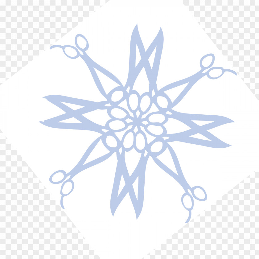 Blue Snow Snowflake Clip Art PNG