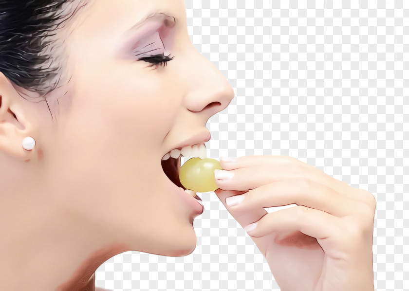 Chewing Gum Neck Face Skin Nose Head Beauty PNG