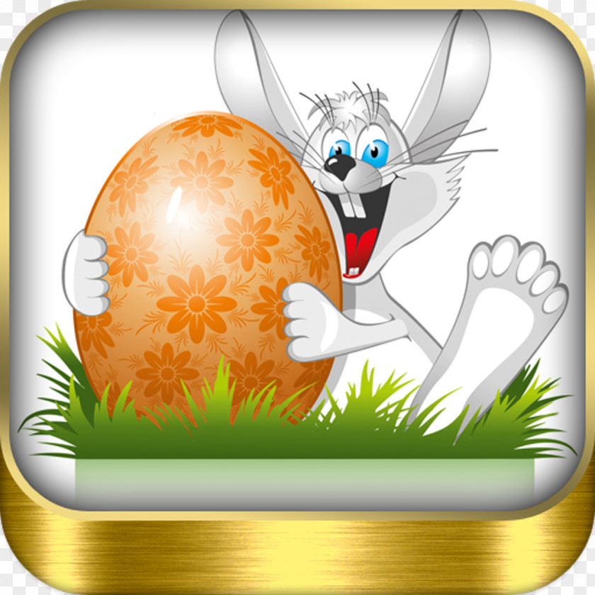 Fresh Easter Tag Vector Material Bunny Egg Drawing PNG