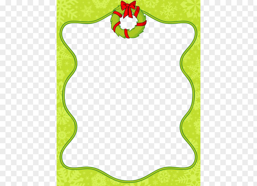 Lime Border Frame Transparent Christmas Santa Claus Paper Clip Art PNG