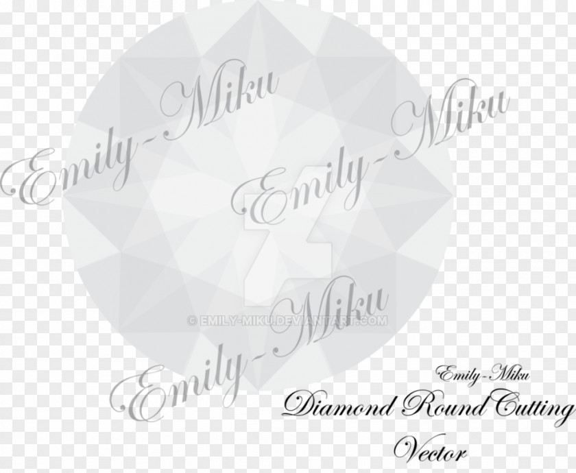 Cut Vector Crystal Circle Font PNG