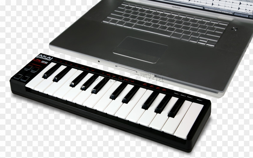 Laptop Computer Keyboard Akai Professional LPK25 MIDI Controllers PNG