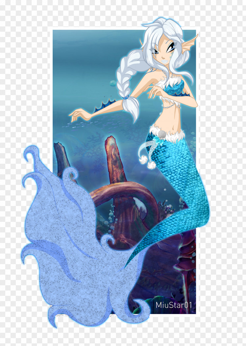 Mermaid Marine Mammal Cartoon Poster PNG