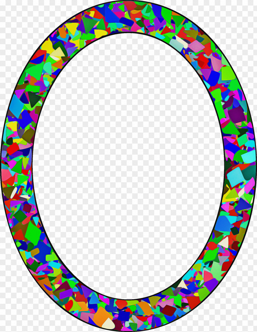 Oval Art Party Confetti PNG