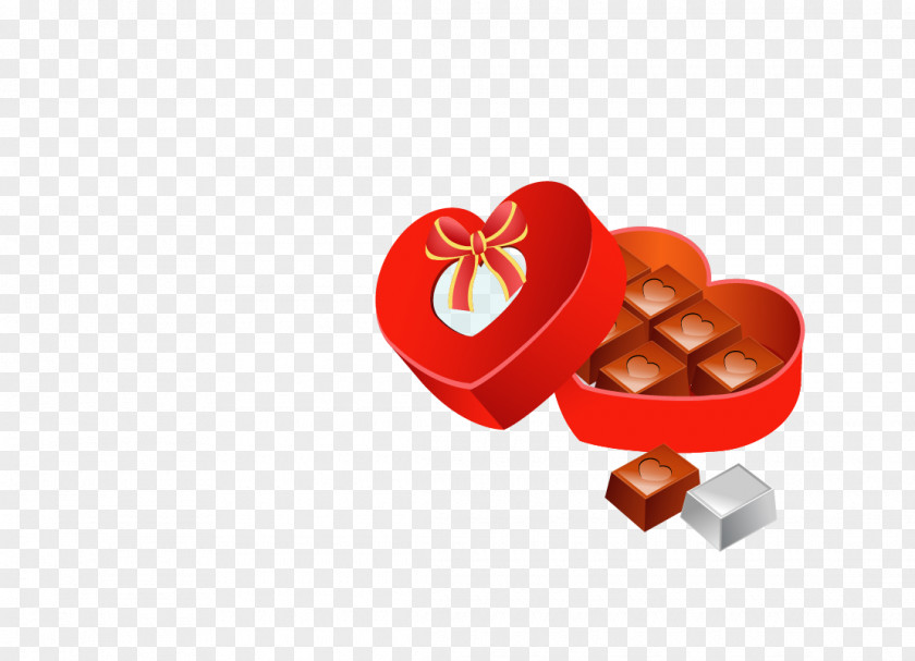 Red Chocolate Gift Box Bar Art Clip PNG