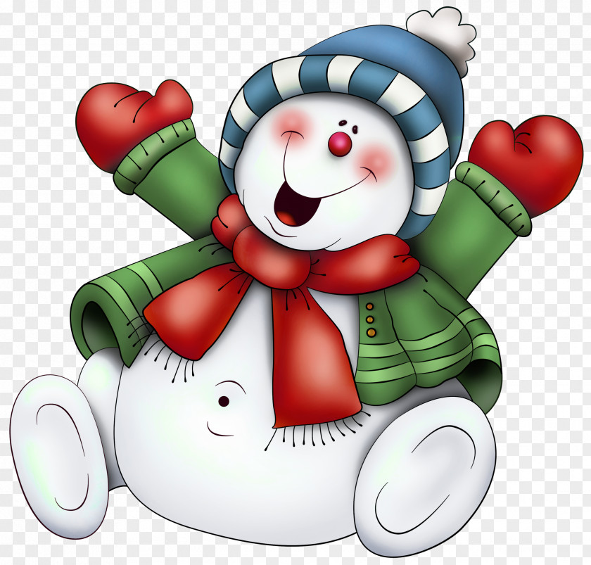 Snowman With Scarf Clipart PNG