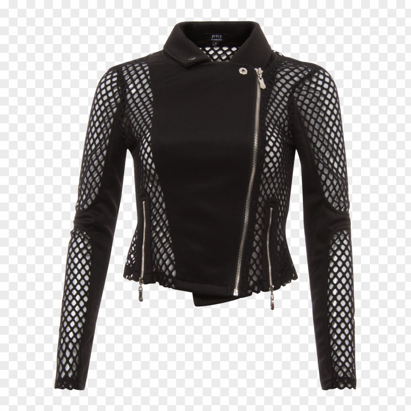 Black Jacket Leather T-shirt Clothing Fashion PNG