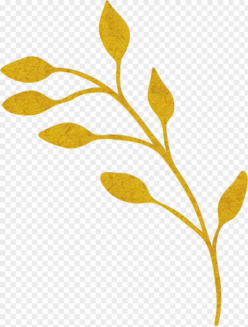 Golden Plants Plant Gold Yellow Euclidean Vector PNG