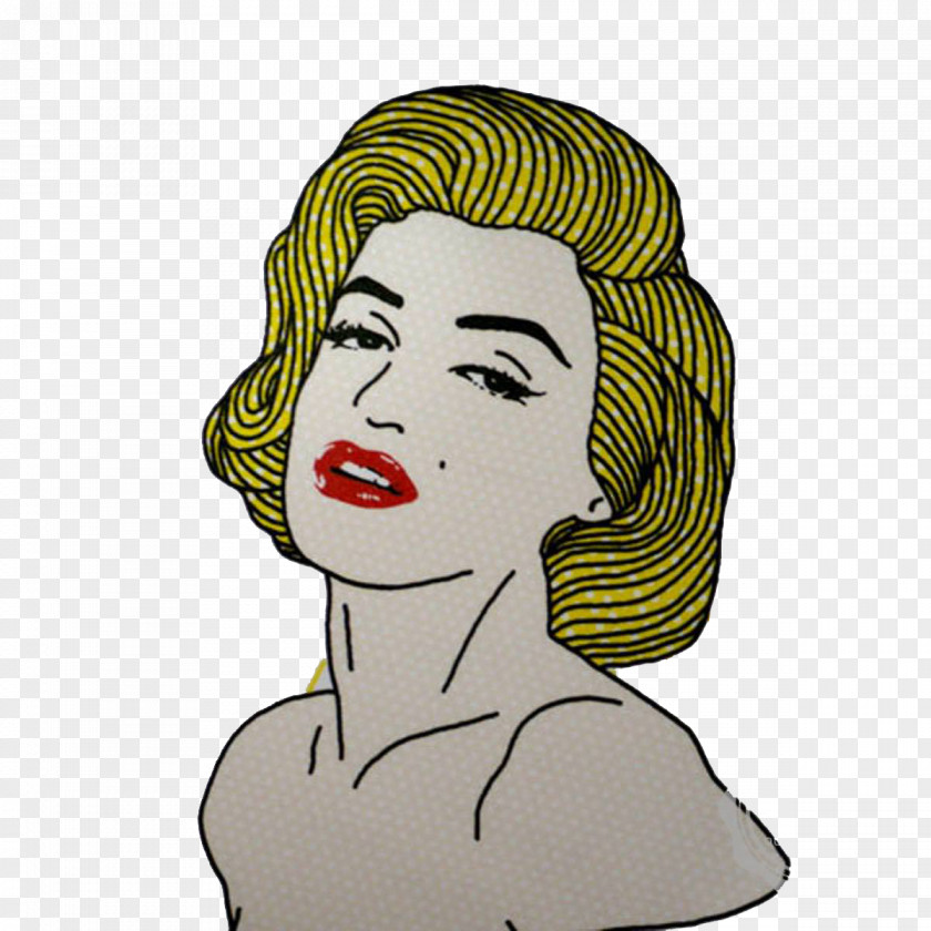 Monroe Portrait Cartoon Drawing Illustration PNG