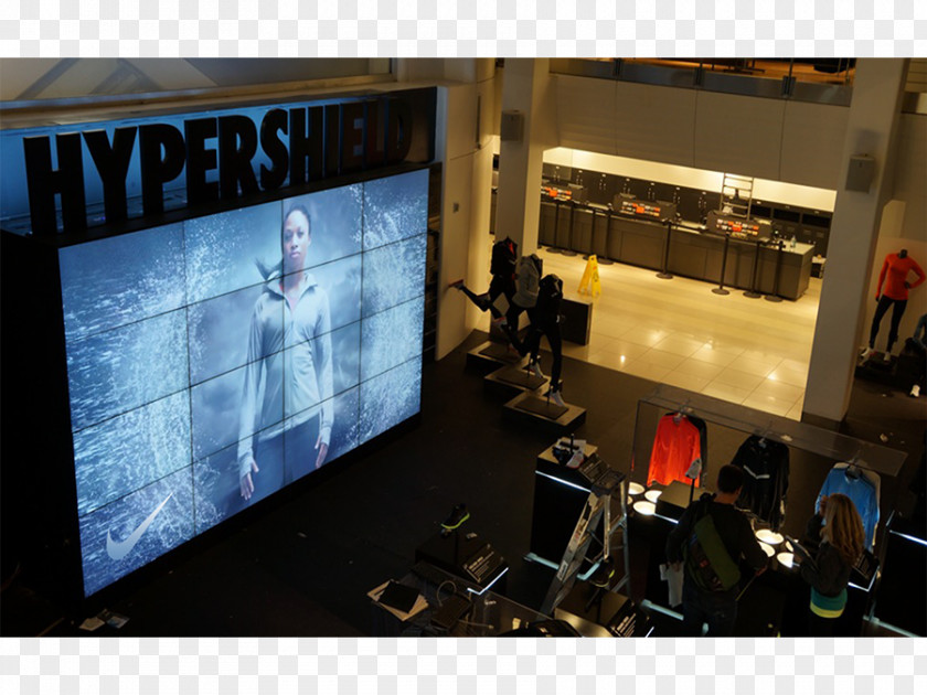 Nike Nike+ FuelBand NikeTown New York Video Wall Digital Signs PNG